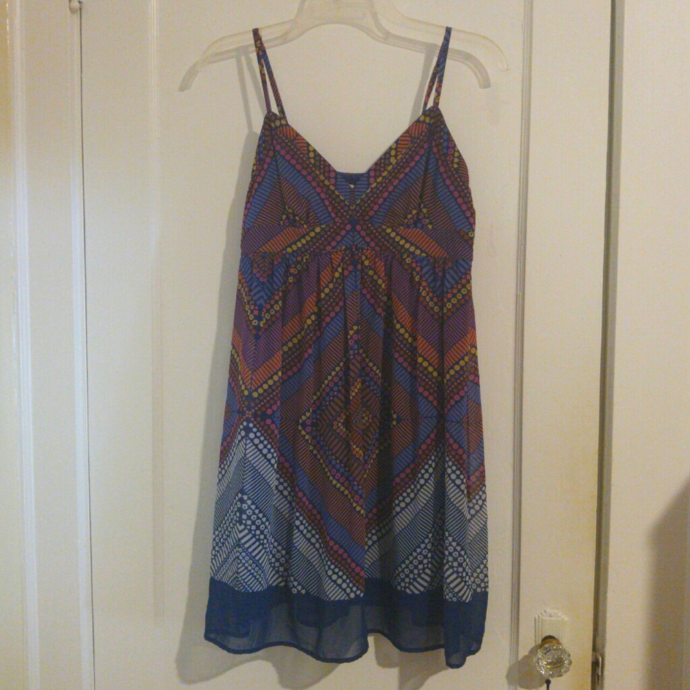 American Eagle Outfitters empire waist geometric print dress size 8